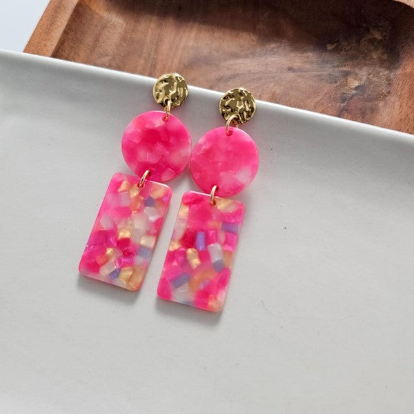 Nora Earrings - Tropical Pink