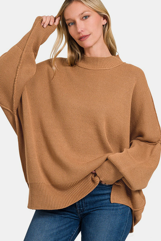 Side Slit Oversize Sweater