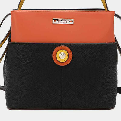 Nicole Lee USA Contrast Leather Shoulder Bag