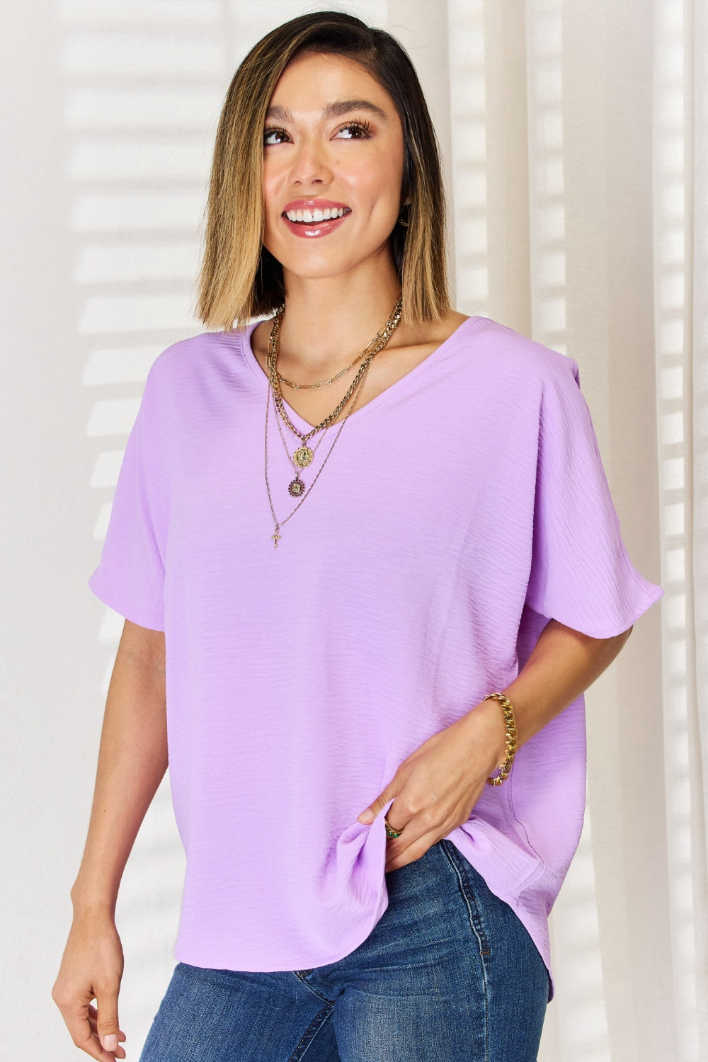 Textured Short Sleeve T-Shirt