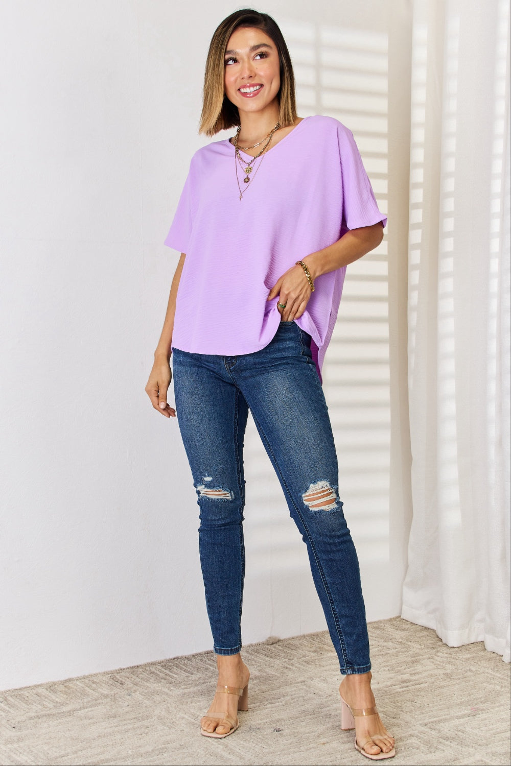 Textured Short Sleeve T-Shirt